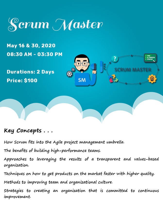 JMBOKAcademy's tweet photo. We are offering 2 Saturday Online class to help you to gain knowledge on #ScrumMasterRole and helps You will be able to practice the Scrum Master tools and techniques! Register now @ https://t.co/Kl3p3wH34w https://t.co/D7XRHxnFfu