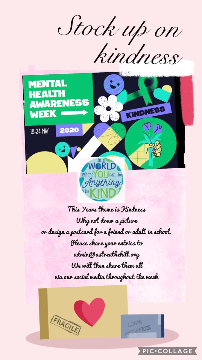 AstreaTheHill's tweet photo. Mental Health Awareness week 
#bekind
It would be great to see all of our families join in ❤️🌈 https://t.co/ri9oj5Rt2l