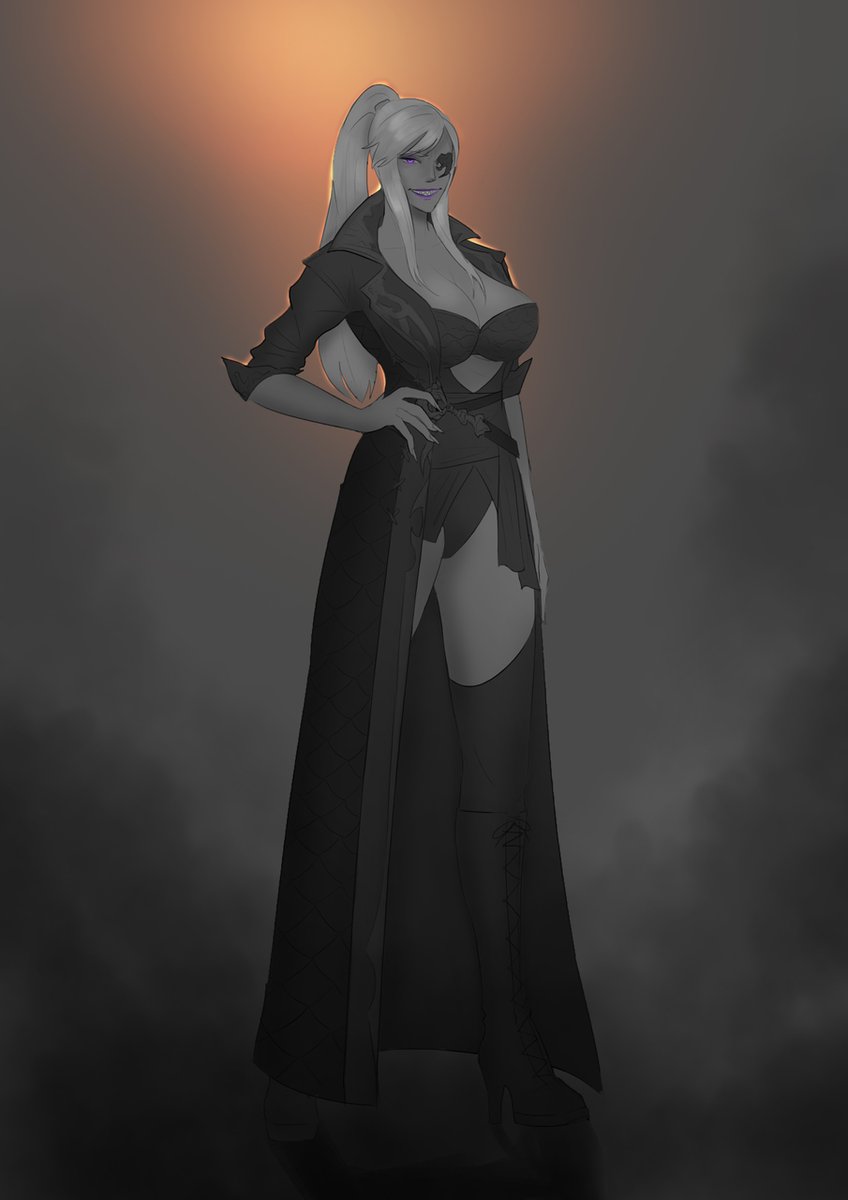 Digi_Commodore's tweet photo. @piratecashoo I would love to see a take on Coal that is extra-creepy. Hell, she's a monster already, may as well follow it through~ https://t.co/H69WDxrvdf