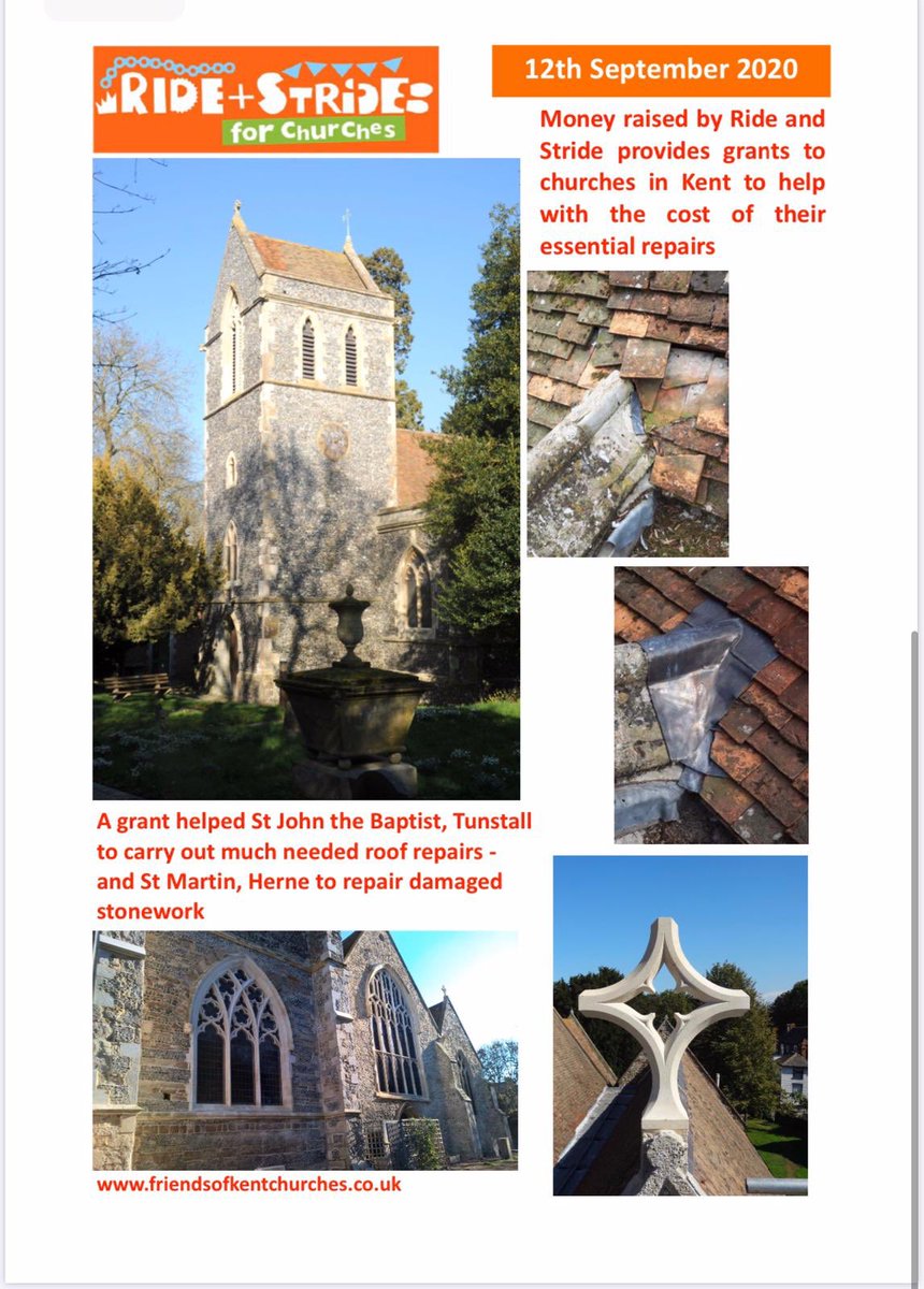 kc_ride's tweet photo. Just a few of the #Churches we made grants to last year, so here’s hoping we have your #support for this years #Ride and #Stride 12th September 2020     friendsofkentchurches .co.uk https://t.co/QnGooXQXqM