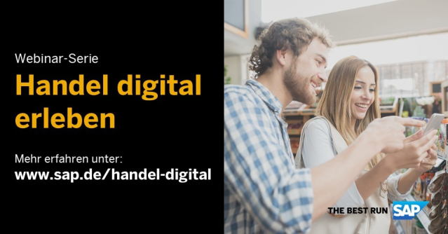 huecl's tweet photo. Die spannendsten Innovationen aus dem Handel. Bequem digital und on-demand erleben. Erhalten Sie jetzt neue Impulse für Ihr Geschäft und Ihre IT mit der Webinar-Serie von SAP: Handel digital erleben. https://t.co/EbyOtFJeHn https://t.co/58ECvvNs22