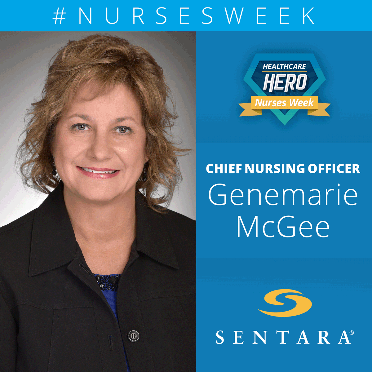 sentarahealth's tweet photo. On #NationalNursesDay and the start of #NursesWeek2020, we’d like to share a message from Genemarie McGee, Sentara Corporate Vice President and Chief Nursing Officer. Read her full message here: https://t.co/qgoMqeqy6D
#ThankYouNurses #SentaraHeroes https://t.co/rU6HSMPwqk