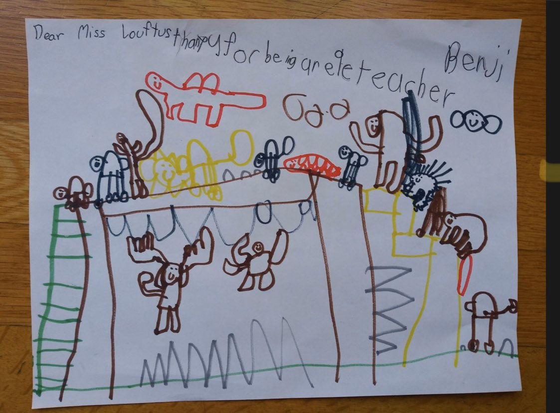 SooznLoft's tweet image. This  #PhysEd teacher is feeling the ❤️from @MCPS #BurningTree 🐸families. Photos of Handwritten notes, crayon drawings, Jib-jab and other digital cards are flowing in. Love and miss my time w kiddos. #StayAtHomeAndStaySafe #TogetherApart @MCPSHPE