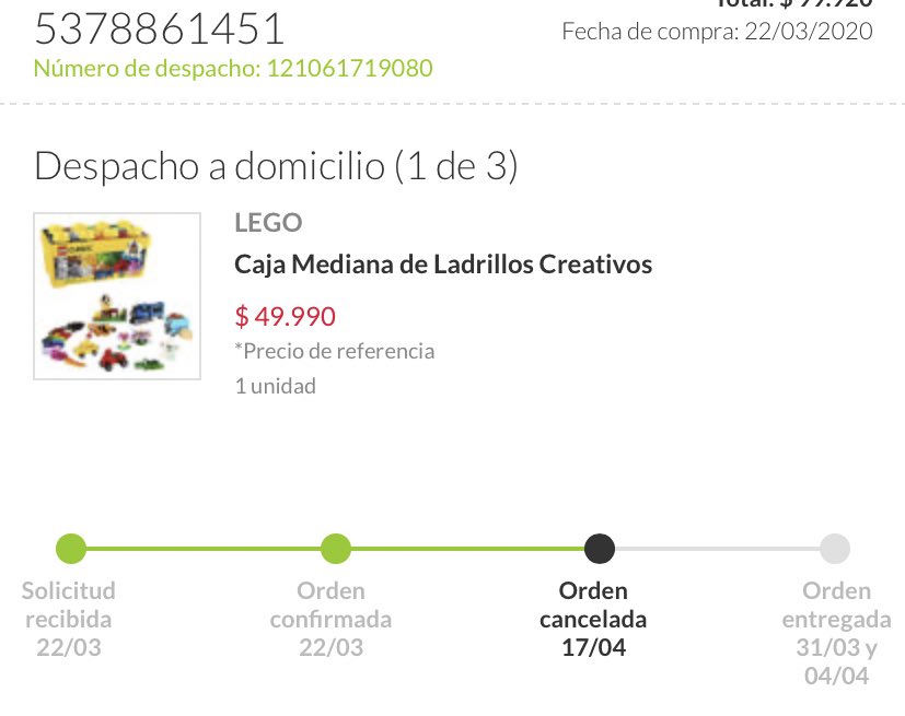 Clauditahm's tweet photo. @FalabellaAyuda no encontre otro medio para consultar por una orden que tengo desde el 22 de marzo, eran varios productos y quedo uno pendiente, lo reviso y me aparece como “cancelado”. Ni si quiera un numero donde me den una solucion!! https://t.co/1TefWoTPtW