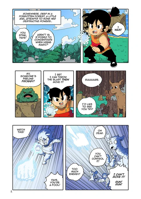 A short comic @BryceBealWriter and I did a few months back, sort of an homage to Dragon Ball(1/3) 