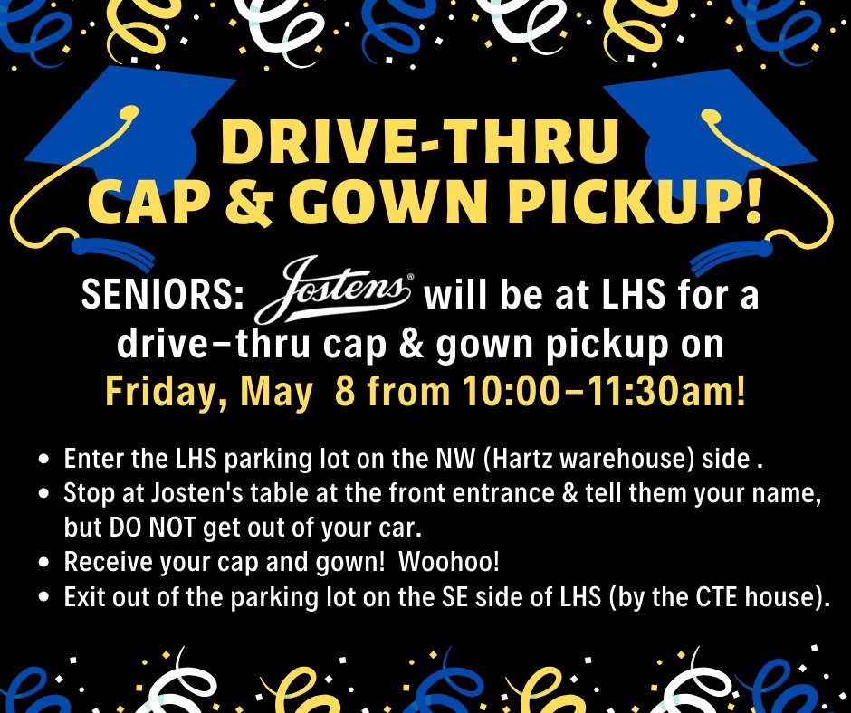 LHS_TRF's tweet photo. Seniors, we're so stinkin' excited to see you! (And there will be music, fun, and treats involved!) #2020strong https://t.co/Ud8I0oRfp5