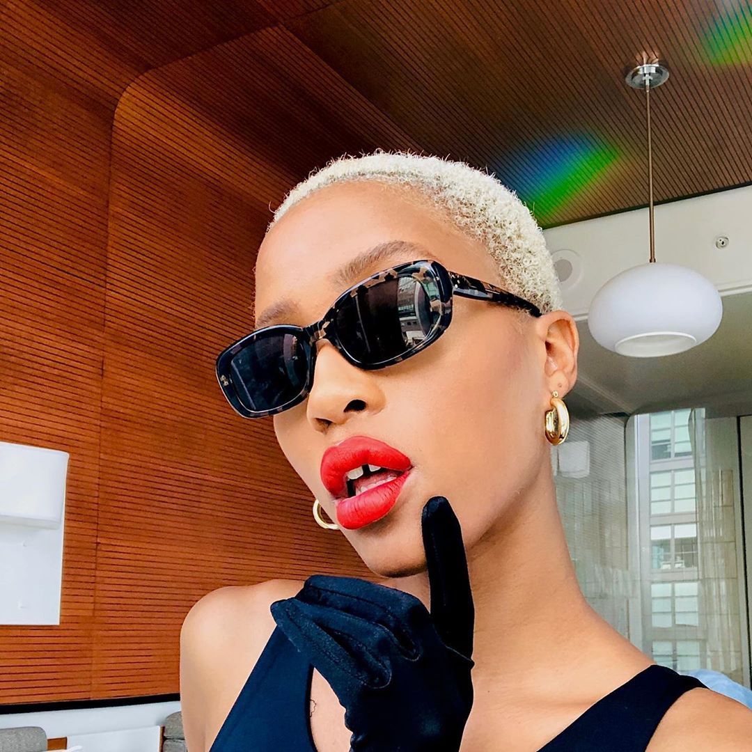 Model Deja Monet @dejamonett dressing up to go nowhere in her chic LA apartment. Shop the #KREWEathome looks: buff.ly/2W4LjyR