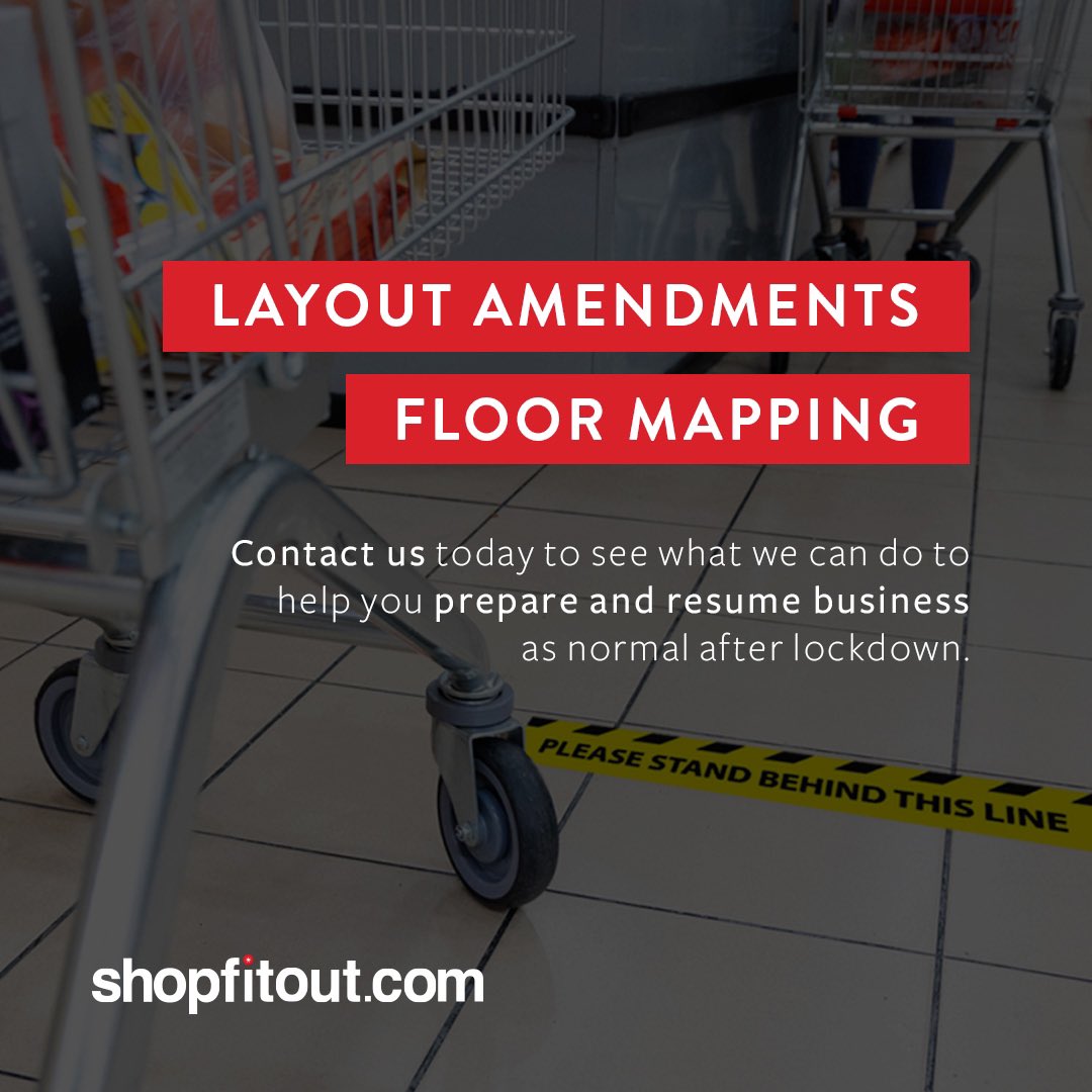 Social Distancing 🧍🏽‍♂️...... 🧍🏼‍♀️Keep the recommended distance of 6m between your staff or customers with shop amendments like floor mapping and sectioning. #covid19 #staysafe  shopfitout.com/news