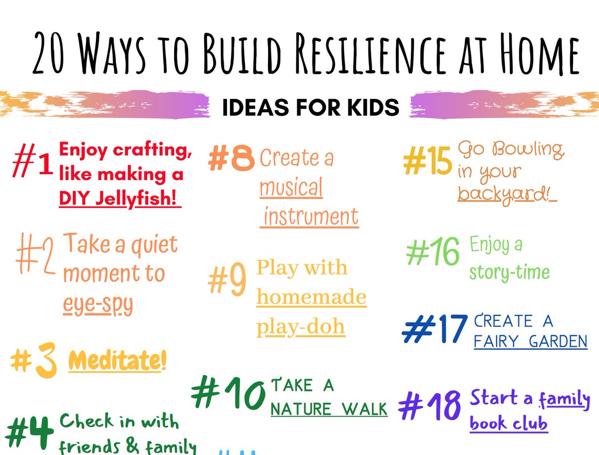 Grade5LTES's tweet photo. Ideas to do at home to build resilience and have fun! https://t.co/OIM8z9db2N