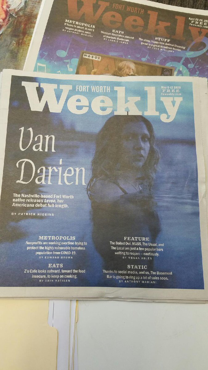 incredibly grateful &amp; surprised to be on the cover of <a href="/fortworthweekly/">Fort Worth Weekly</a> thank you <a href="/patrickhiggins/">Straight White Fail</a>
i am speechless. 🥰💛😭
•
photo: <a href="/curtiswmillard/">curtis wayne millard</a>