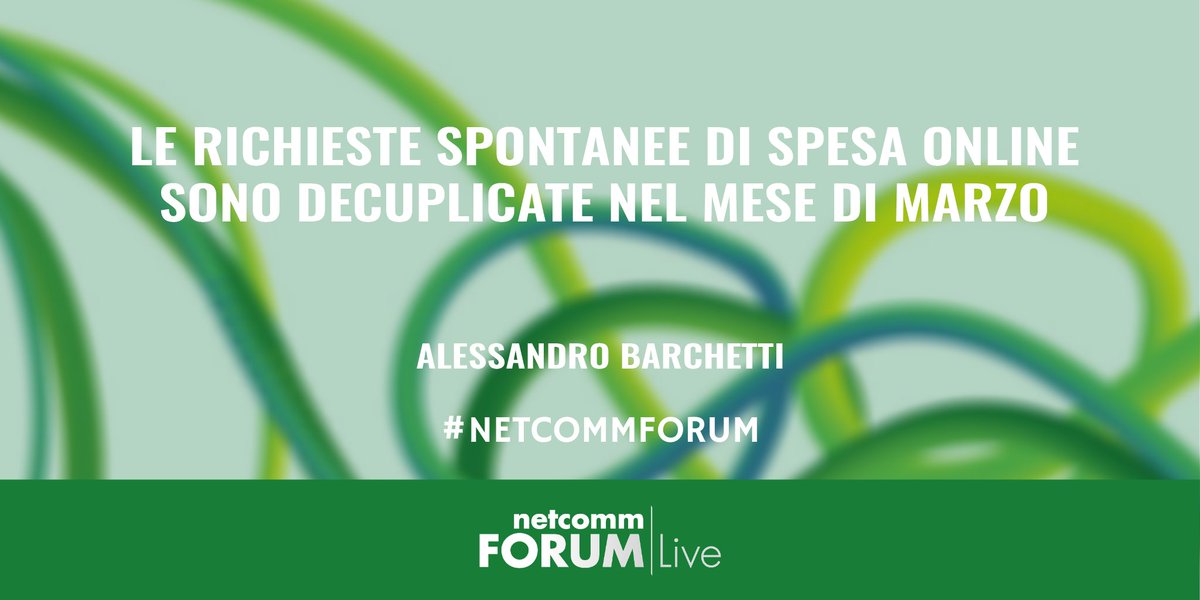 ConsNetcomm's tweet image. Le richieste spontanee di spesa online sono decuplicate nel mese di marzo.

@AleBarchetti di @U2supermercato con @Robliscia di @ConsNetcomm 

#NetcommForum #ConsorzioNetcomm