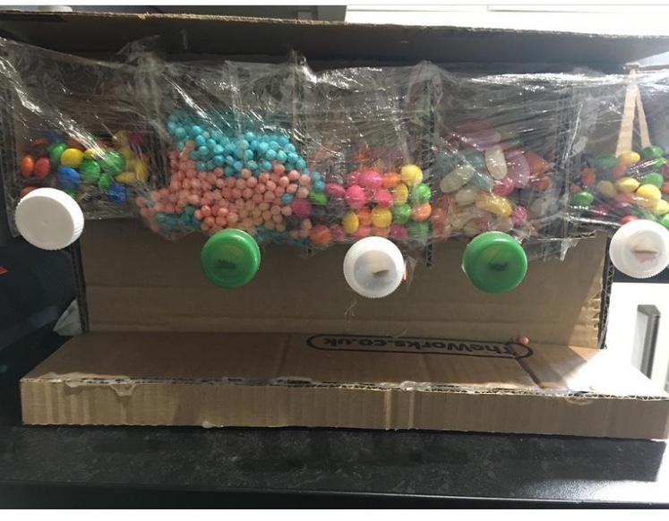 smiley1707's tweet photo. @UptonX_newham Miss Mohammed-some arts and craft I did with my brother, we made a sweet machine https://t.co/eOp13CTv9S