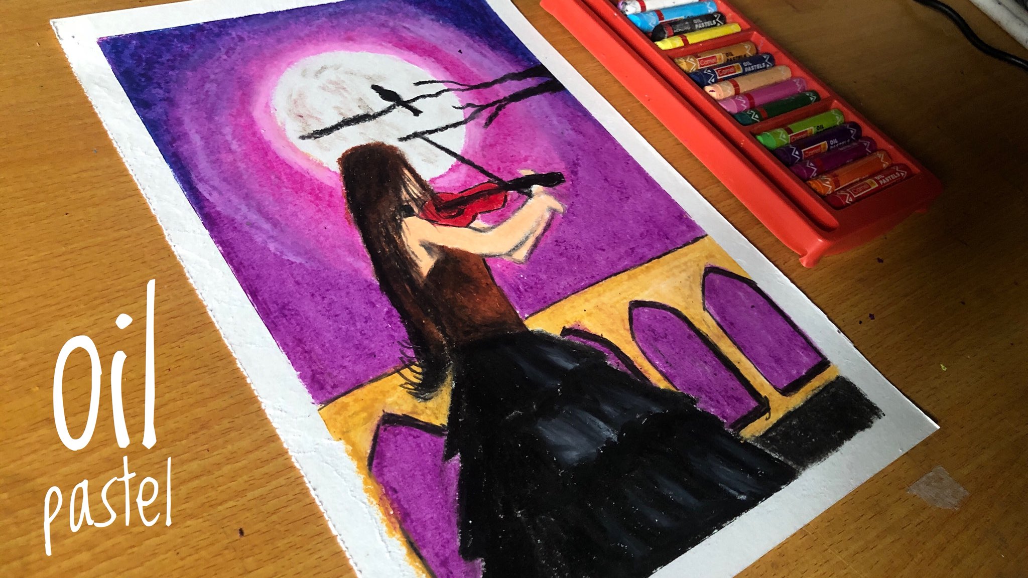 Discover 133+ oil pastel girl drawing latest seven.edu.vn