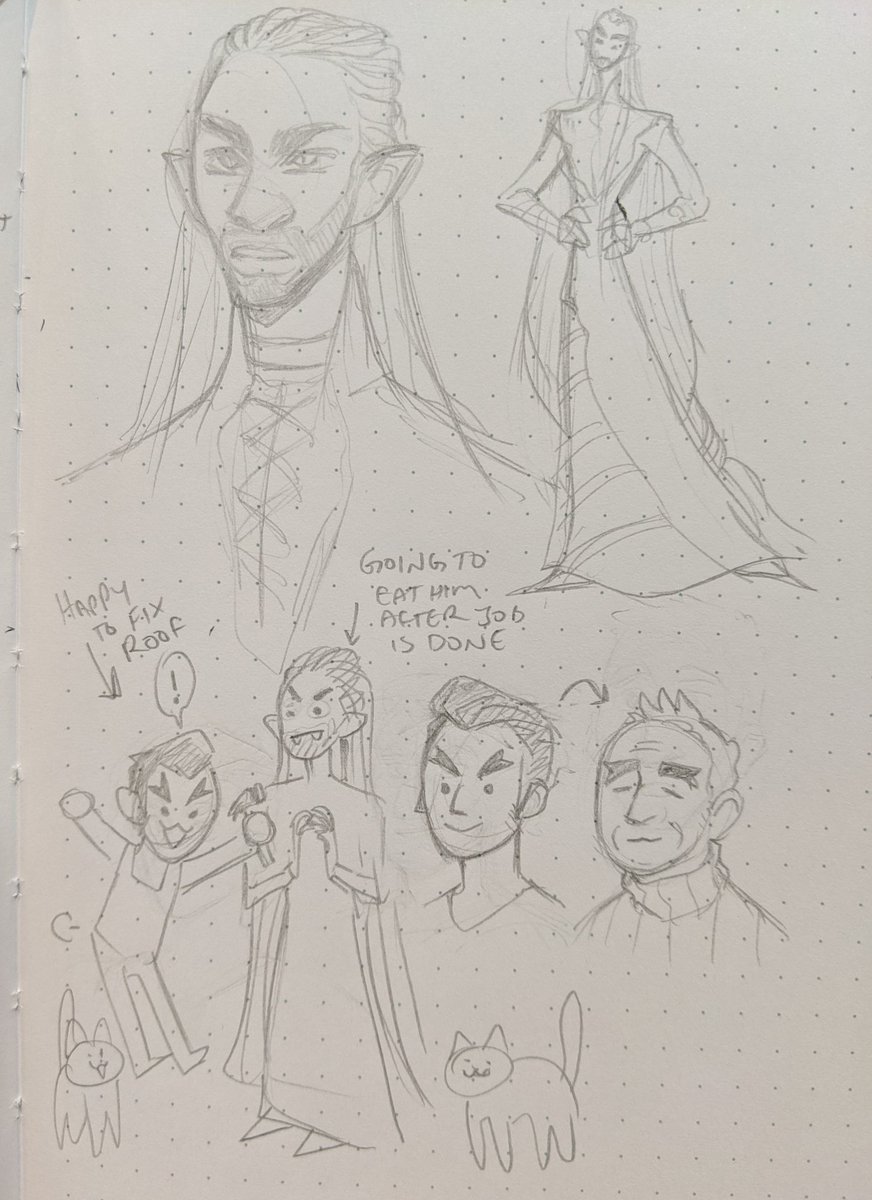 Imagine if u will, a vampire that needs to hire some idiot to fix his roof but also plans to kill him after, but the idiot is so loud about how his whole castle needs fixed that by the time he finishes fixing it they fall in love forever and also own 400 cats