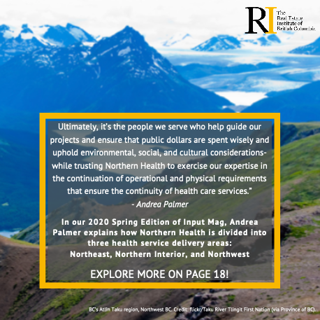 THE_REIBC's tweet photo. #NorthernHealth is geographically the largest of #BC's regional health authorities, providing services to 300,000 people within 600,000 square kms.
Explore more in “Meeting Community Health Care Needs in #NorthernBC” in @THE_REIBC's #InputMag (pg.18):https://t.co/ADyAFCl29a 🏡 https://t.co/btSLwzTS7m