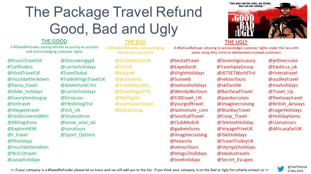 PtrTravel's tweet photo. Latest list and plenty more #RatedRefunder companies to choose for your next holidays. https://t.co/alKVTklXdR