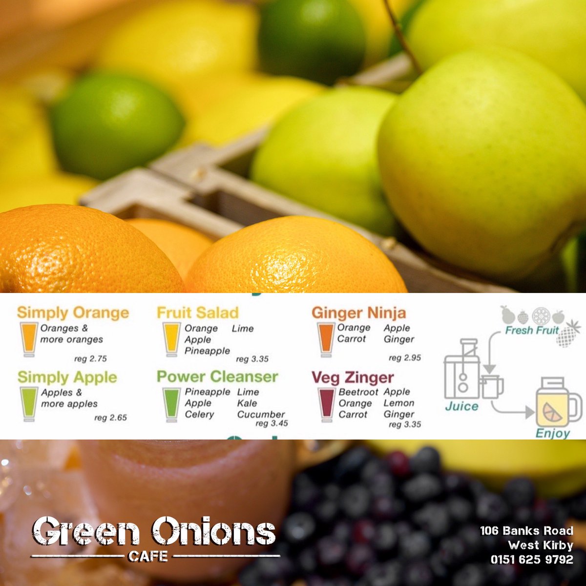 Delivering Freshly Squeezed Juices and Health Tonic Shots &amp; Elixirs to the Wirral. Order before 11pm for next day delivery. PayPal &amp; BACS for payment.