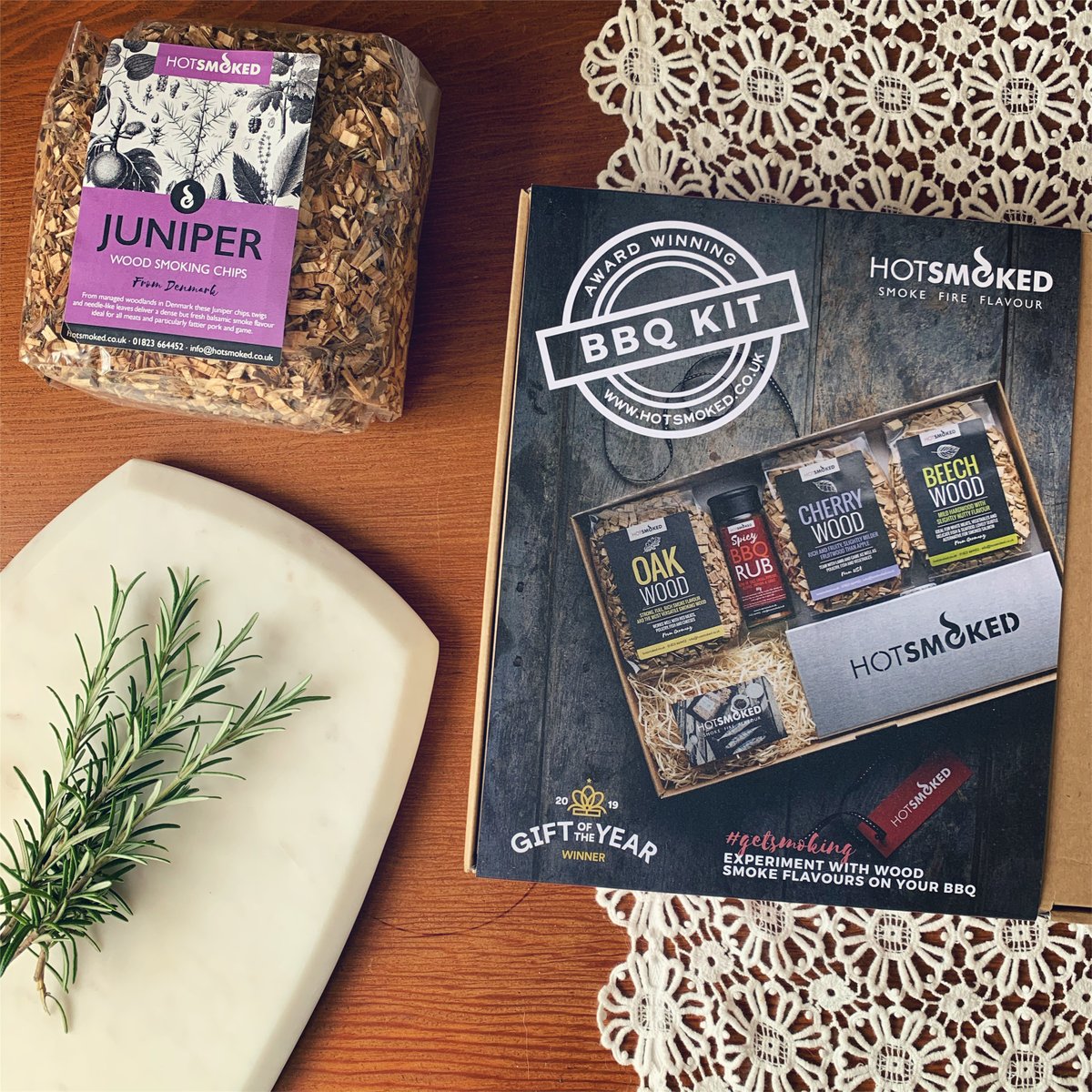 We're pleased to see the sunshine back today - might be time to get back cooking outside again! ☀️

Here’s a selection of our recent #packagingdesign for our friends <a href="/foodsmoking/">Hot Smoked</a> 

Their award winning gift boxes, kits and smoking woods are perfect for BBQ &amp; food lovers!