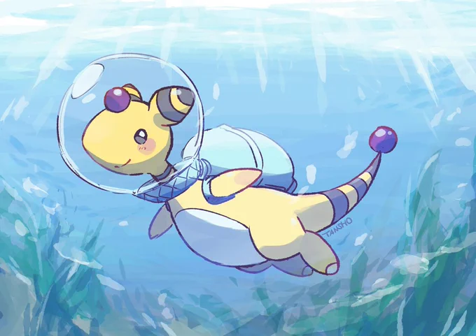 海を泳ぐデンリュウ 