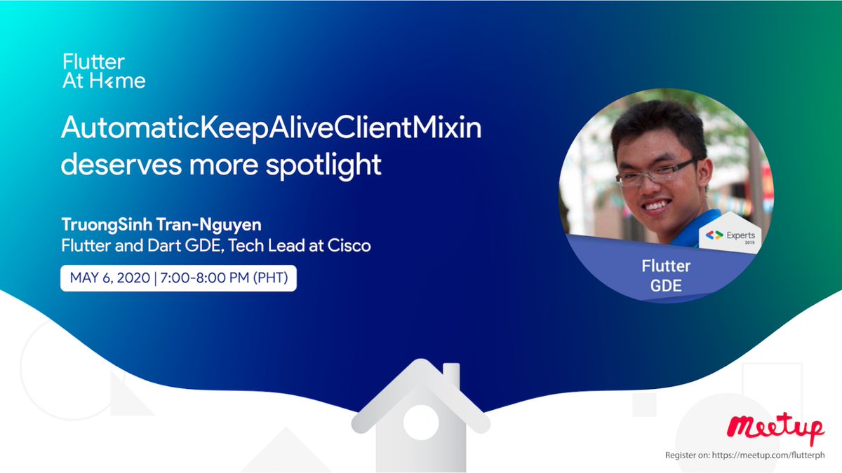 flutter_ph's tweet image. Our next webinar will be live in less than an hour. Tonight we welcome @truongsinhtn 
Watch the live stream at bit.ly/3bYBnO2
To know more about the event, please visit:
athome.flutter.ph
#flutter #flutterathome #flutterdev #flutterdotph