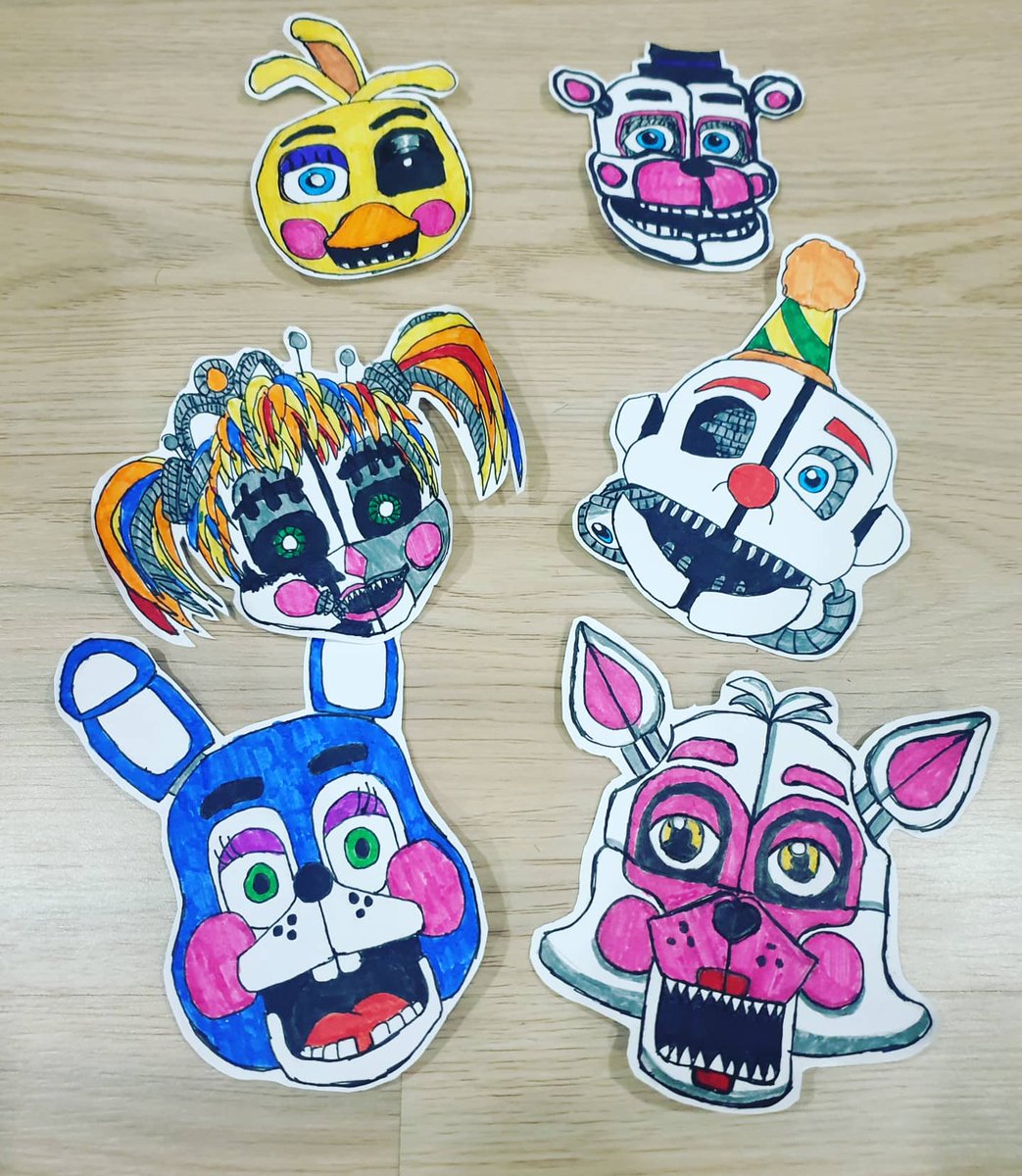 HarwatiH's tweet photo. The dotter drew these manually. She challenged me to draw the same characters using iPad. Pray for me! Or else, I'll owe her big present! 😅 https://t.co/Ai3Xw4hGi3