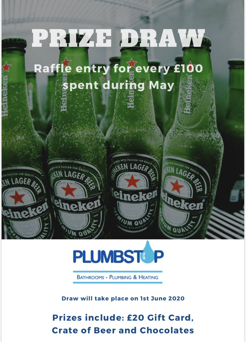PlumbstopLtd's tweet photo. In #Newport we are giving away 🍺 🍫 and 💴 All you need to do is spend more than £100 in May #getspending https://t.co/270AxxlWPF
