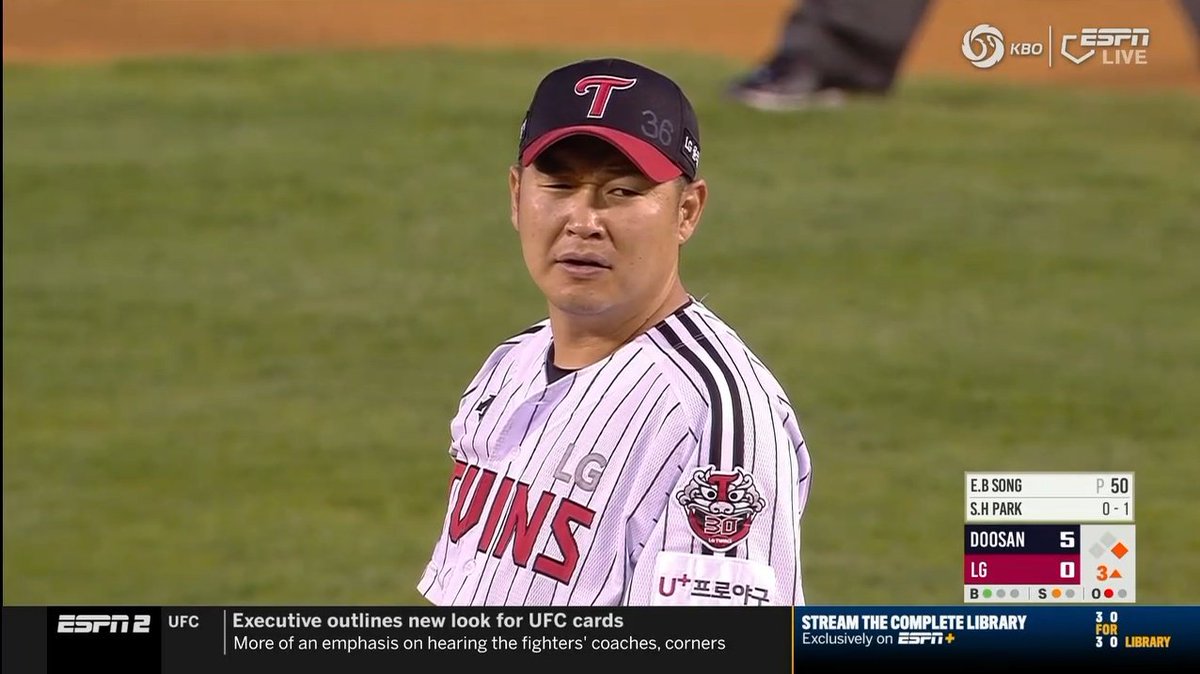 海外の野球 今日はespn2で中継しているのを見ています 日によって配信サイトを使い分けるのもいいかもしれない Kbobaseball Kboonespn Kbo 海外の野球 今日はespn2で中継しているのを見ています 日によって配信サイトを使い分けるのもいいかもしれない Kbobaseball Kboonespn Kbo