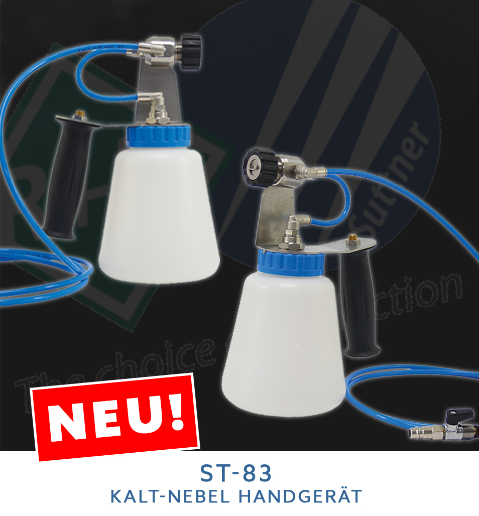RMSuttner's tweet photo. Das neue Suttner ST-83 Kalt-Nebel Handgerät Mit einer neu entwickelten Kalt-Nebel Technologie! Desinfektion,Geruchsneutralisierung,Dekontamination, u.v.m. mit nur einem Gerät! #rmsuttner #easyfoam365 #rmreinigungstechnik #madeingermany #corona #desinfizieren #st83 #kontamination https://t.co/vlqpmE7E07