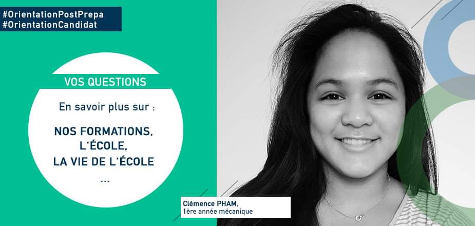 clemence_pham's tweet photo. ORIENTATION
➡ Faire le bon choix pour son orientation est souvent un casse-tête. A qui demander les informations ? Quelle formation choisir ? En cette période de confinement je suis disponible pour répondre à VOS questions. 

@SigmaClermont https://t.co/hHSkP0YuCj