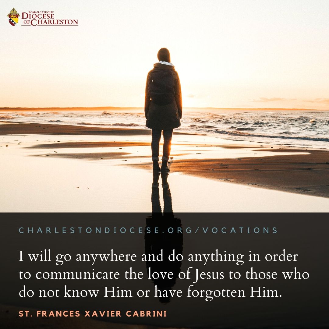 DioceseChas's tweet photo. #VocationsTime with Mother Frances Cabrini. Where will you go for the Lord? / #tiempodevocaciones con la madre Frances Cabrini. ¿A dónde irás para el Señor? #CatholicTwitter #CatholicChurch #vocations https://t.co/6ujkviYJ4L