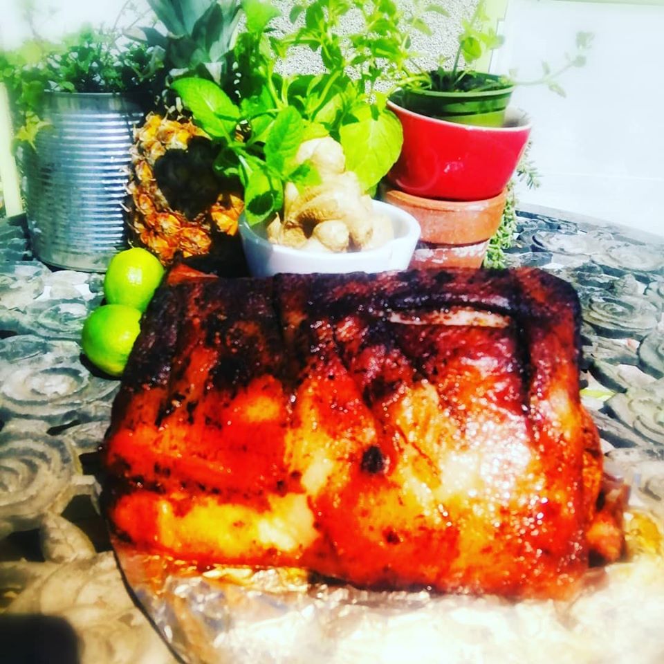 New on the menu tonight. #Jerkpork. Just off the BBQ. This will be sliced and then re-cooked with mixed peppers and red onions in a jerk sauce. Already SOLD a few portions through @_ZoomFood on the Pre-Order. Don't miss out. #oswestry #jamaicanfood #delivery