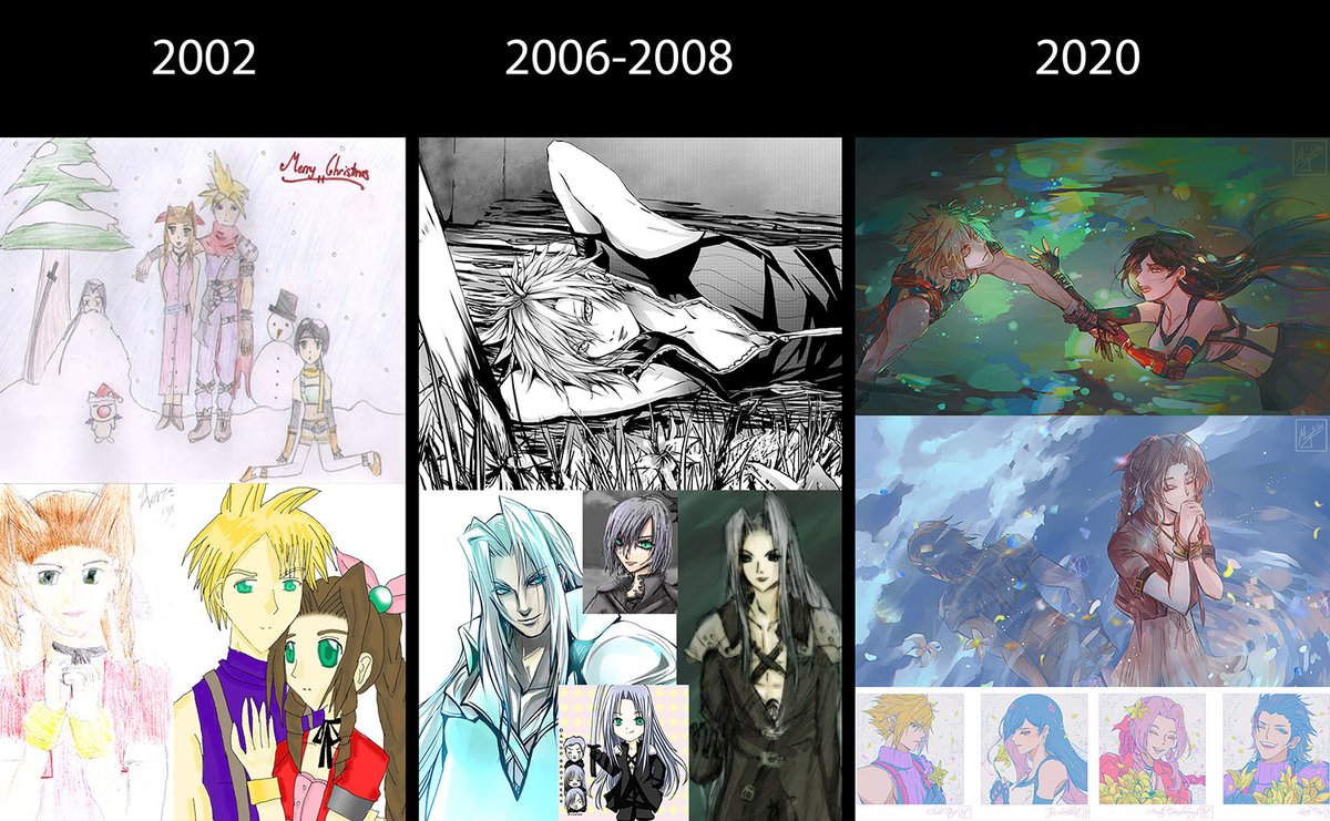Growing up with FF7, you can clearly tell the phases I was in lol 