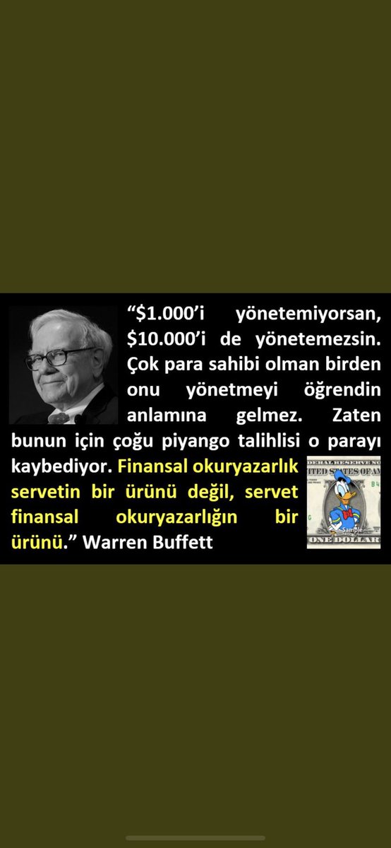 Para kazanmak ve yönetmek şans ile olmaz 👇