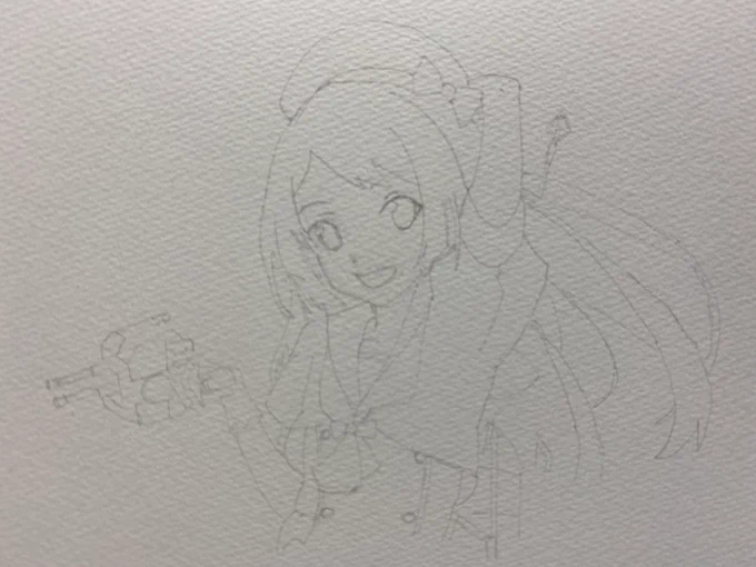 今回の途中絵です。
パソコンを見ながら模写しました。

順番に
①30分後
②40分後
③70分後
④80分後(完成)
です。

③と④の違いは輪郭等の線の濃さ・太さ等です。
今回も目標の60分以内には届きませんでしたがジャーヴィスさんもとても楽しく描けました!! 