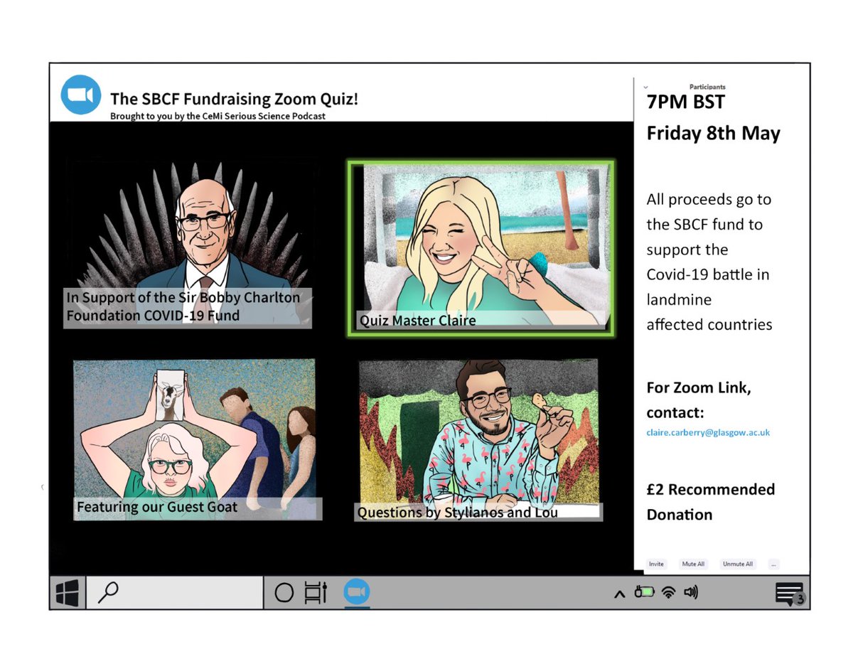 Huge thanks to the team at Glasgow university for the raising funds for The Sir Bobby Charlton Foundation’s emergency Covid-19 appeal with their virtual quiz night!

#SBCF #covid-19 #emergency #fundraiser