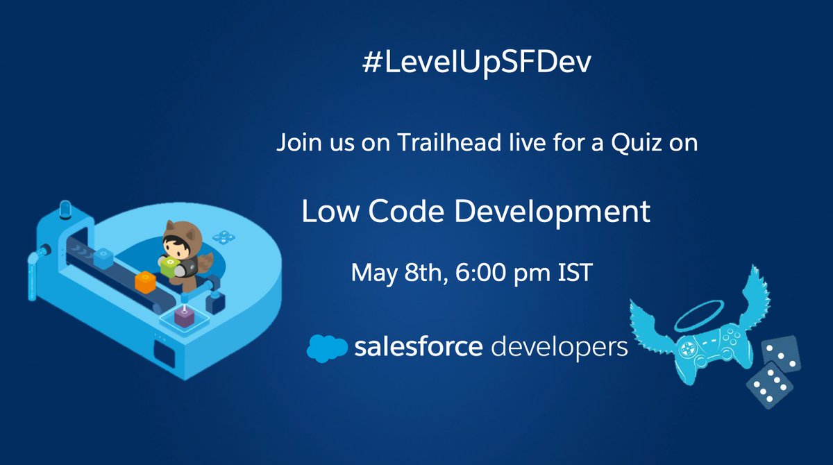 We are helping developers explore important topics in salesforce development. Check out #LevelUpSFDev at bit.ly/levelupsfdev to explore low code development and join the quiz this Friday at 6pm to show some #LowCodeLove 

Add to Google Calendar bit.ly/2W0hj8q