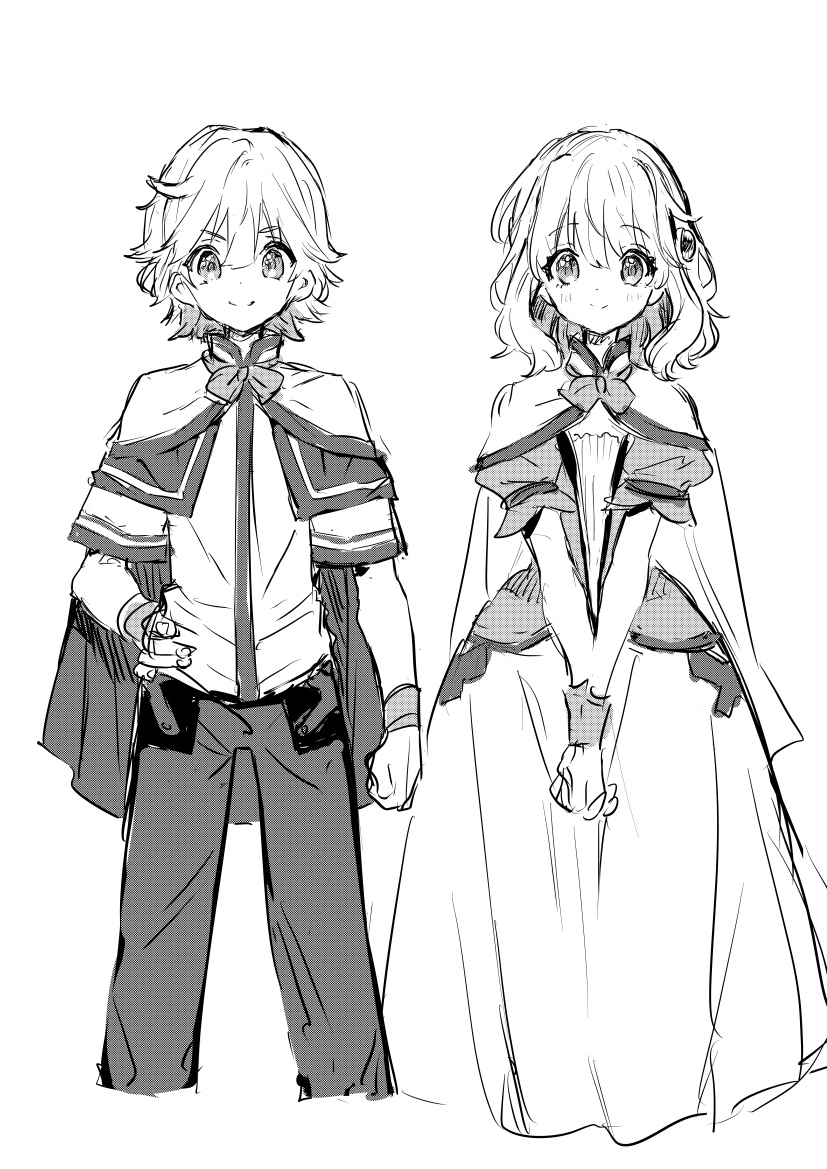 いのうえひなこ 9 24転剣aw 発売 転生したら剣でした スピンオフ漫画のキャラデザです 最後のオマケ編 死霊術士のジャンと 原作3巻に登場する可憐な双子 フルトとサティアです スピンオフ漫画での登場が確定していないので もはやただのファン