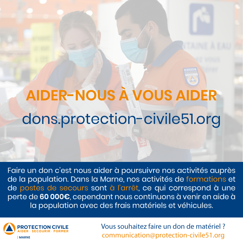 Protec51's tweet photo. [DON-COVID19] En cette période difficile et pour la première fois dans l'histoire de la Protection civile, nous lançons un appel au don, que cela soit monétaire ou bien matériel.
Faire un don: https://t.co/GxI2QW6Py9
Pour les dons matériels : communication@protection-civile51.org https://t.co/3ebYSnzkp2