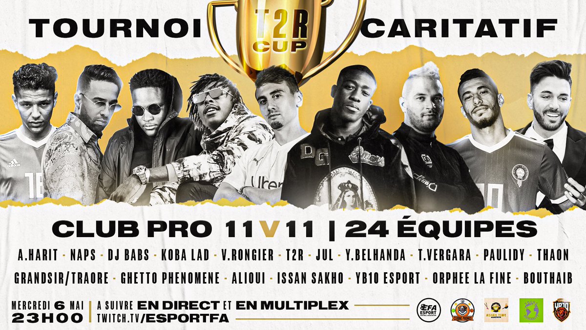 Rdv 23h sur twitch.tv/ESPORTFA avec la #TeamPapounou avec mes gars <a href="/charlestraore23/">Charles Traore</a> <a href="/Babacar_Gueye9/">Babacar Gueye</a> @MsyllaX @salouf5 <a href="/yaswass92/">Yaswass92</a> <a href="/Heaven953/">ExK Willy 🇵🇹</a> <a href="/ArgspainCK/">Dylañho 🇦🇷</a> <a href="/DjimeyE/">Djimey-</a> <a href="/SamuelGrandsir/">Samuel Grandsir</a> <a href="/Kiri_64_Ps4/">Kirikin</a>