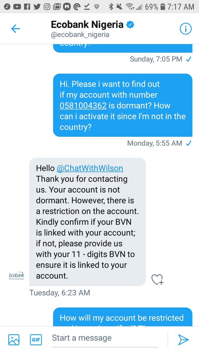 ChatWithWilson's tweet photo. @ecobank_nigeria Can you explain why you placed a restriction on my account without my knowledge? Why??? @cenbank https://t.co/EW2JvbVGHJ
