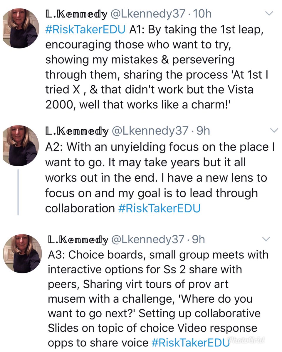 Lkennedy37's tweet photo. Productive Twitter chat #RiskTakerEDU @mraspinall @McMenemyTweets @MrMLabuda #CodeBreaker Groundwork for actionable conversations #PurposeForLearning Positively positioned to be proactive; collective understanding of what school is not & why it's time to get off assembly line https://t.co/oopIwETb1O