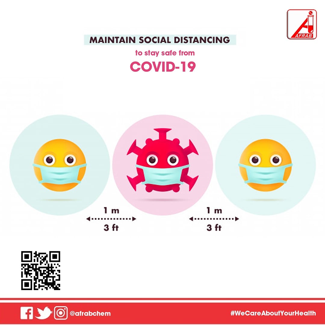 AfrabChem's tweet photo. Keep using masks and remember social distancing everytime you are in a public place. 
Protect yourself by protecting others
#SocialDistancing
#StaySafeNigeria 
#coronavirus https://t.co/porgZEGEOR