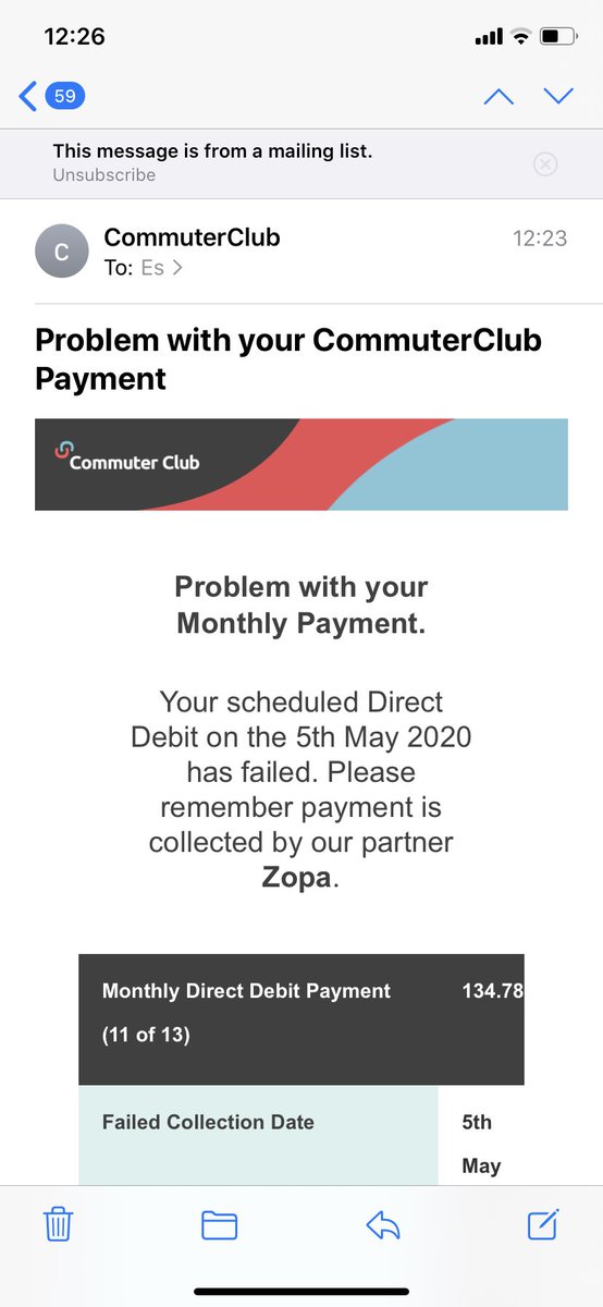 esther_howard's tweet photo. @CommuterClub It doesn’t take two months and 3 more payments to come out for you guys to respond, I get that it’s a crazy time but you’re response time is awful considering it’s taking money out for a service that isn’t even valid right now? I cancelled my DD but you take money out of my card. https://t.co/caUYkLkOXu