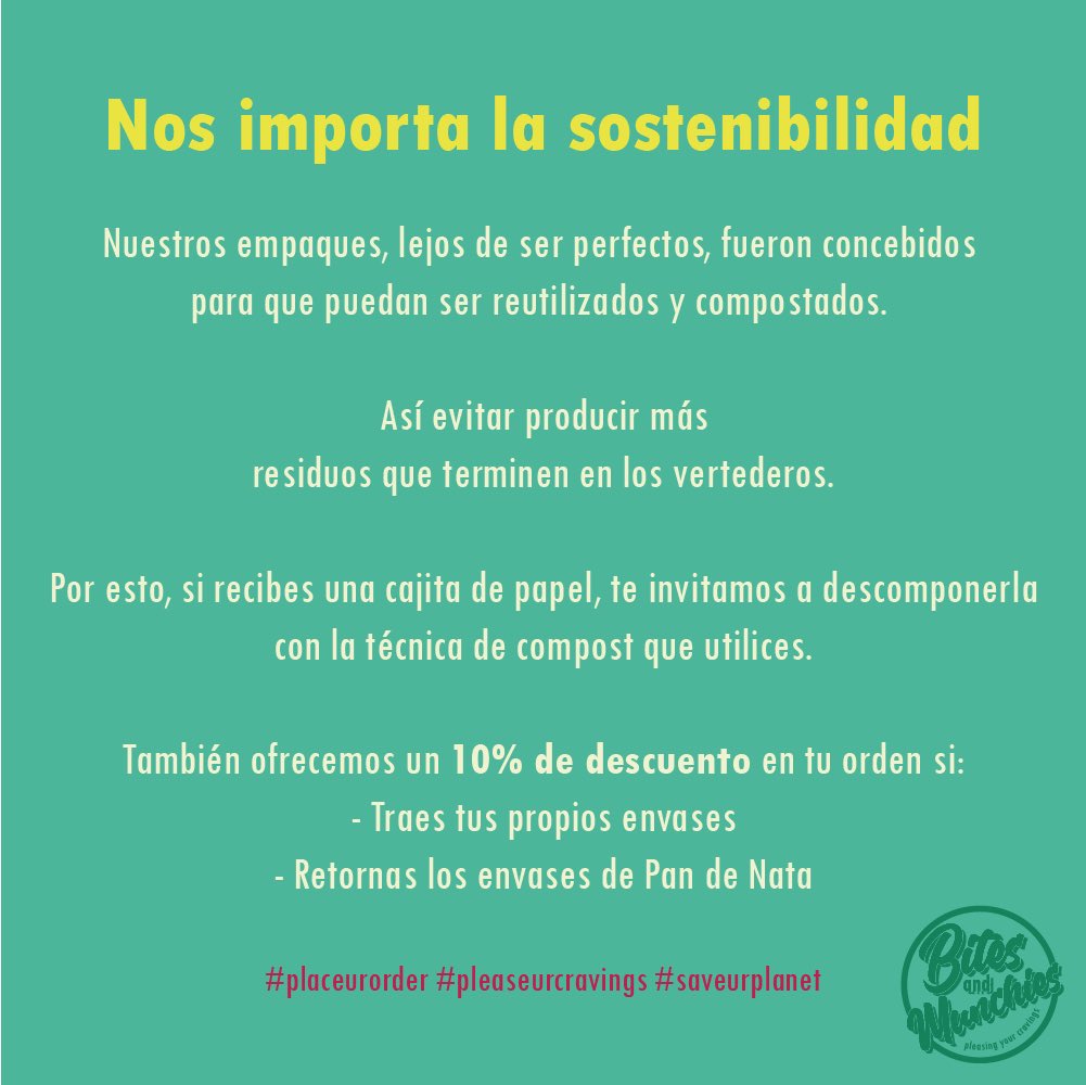 pleaseurcraving's tweet photo. Estamos comprometidos con trabajar cada día más para que nuestros empaques y productos sean lo más sostenibles posible.
Por eso te motivamos a que aprendas de compost, separación de residuos por tipo y retorno de empaques.
#placeurorder #pleaseurcravings #saveurplanet https://t.co/iKBXF6z02r