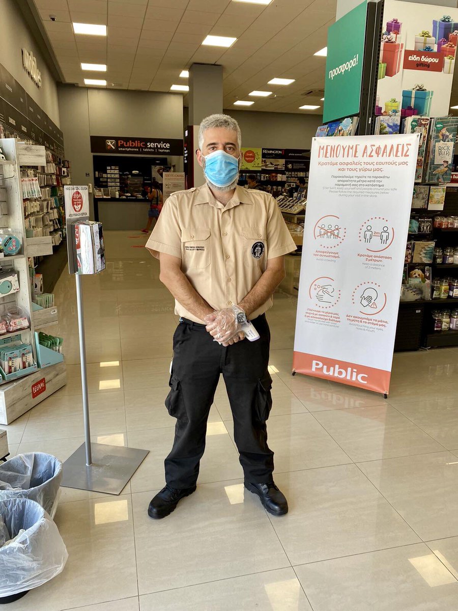 OnGuardCy's tweet photo. The #COVID19 pandemic has spurred an enormous demand for #security guards, whose job descriptions have been expanded to include #temperature checks and store crowd #control. #onguard_security #onguardsecurity #onguardcy #ιδιωτική_ασφάλεια https://t.co/MqlZtFIOf6