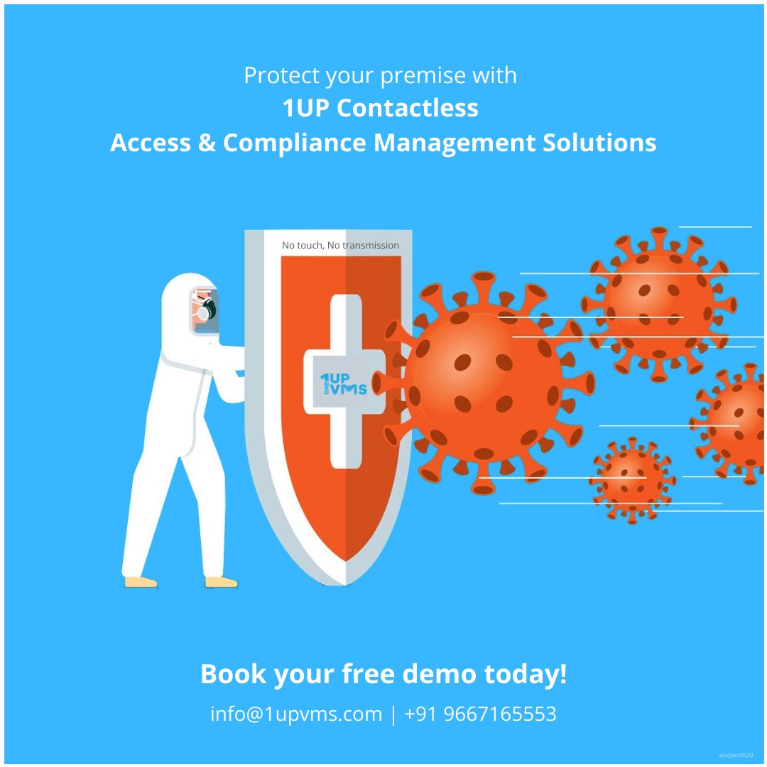 1Upvms's tweet photo. Now secure your premise with 1UP Contactless Access &amp; Compliance Management Solutions. Make your business CORONA PROOF today!
Contactless VMS| Contactles AMS| Sanitization Compliances
For more info, please visit https://t.co/QZEr7j8hJP
#1up #1upvms #accessmanagement #COVID19 https://t.co/ZyHTPezjMk