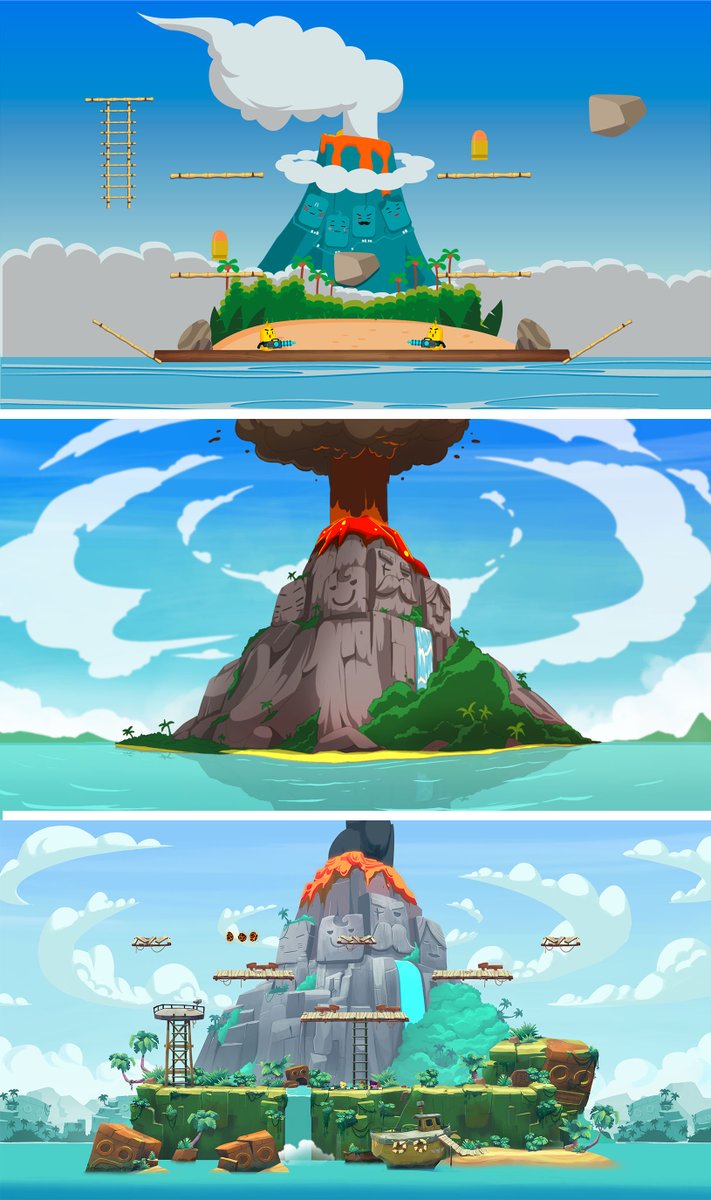 warshmallows's tweet photo. Hello everyone !! We are happy to share some of the graphic updates on characters, Logo, and the environments since day one up to now.what's your thought about the improvement? 
PS: the game is available on @steam in"closed beta "
ready for you to test it #gamedev #indiegamedev https://t.co/3msxbt9mBQ