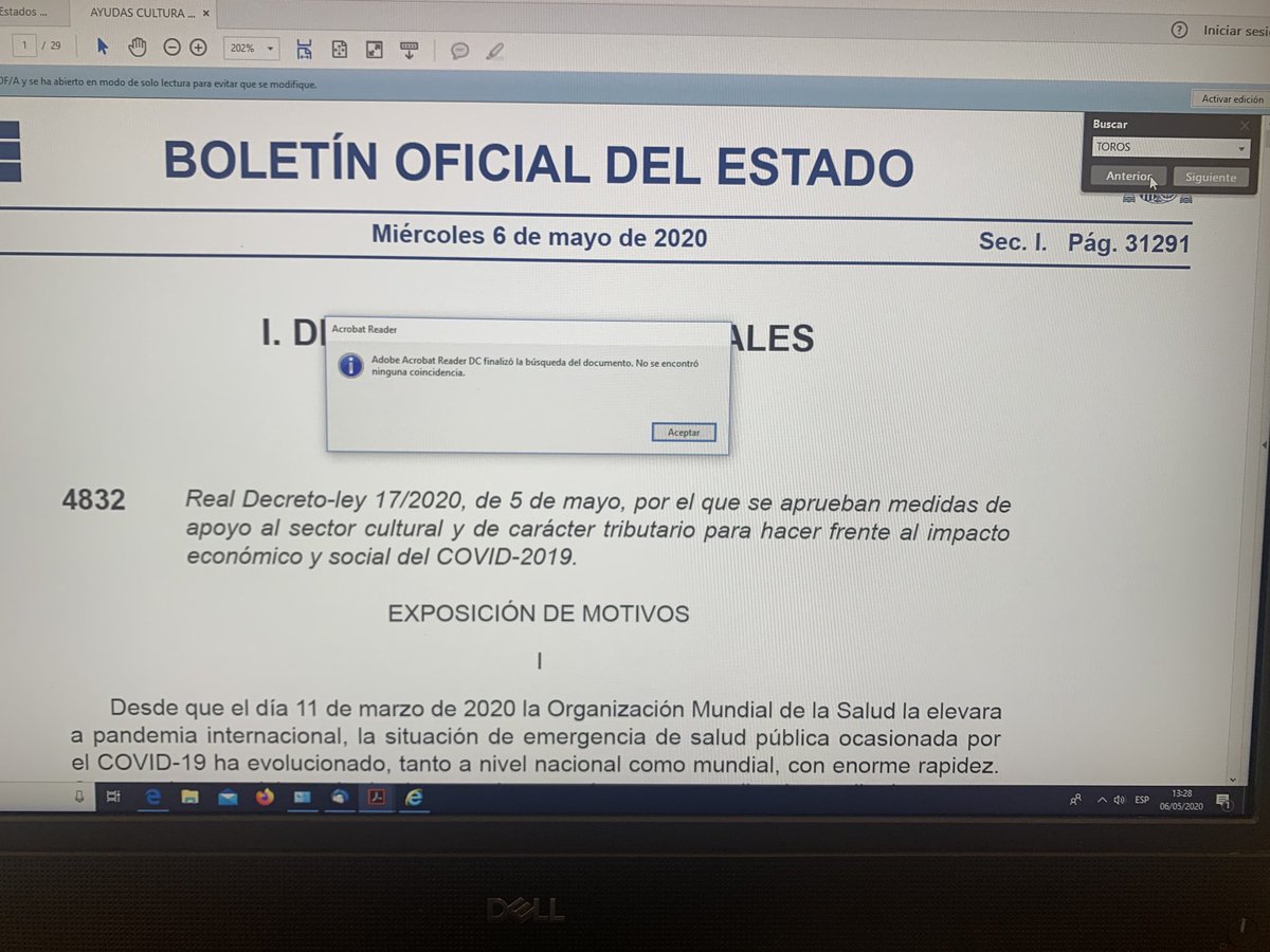 Miguel_Briones_'s tweet photo. Me estoy frotando los ojos. No puedo creer que el Estado (de #Alarma) no prevea ninguna ayuda a los #Toros y a tantas familias que lo están pasando realmente mal por esta nefasta gestión del #Covid-19 en el país que a pesar de muchos y para suerte de todos  se llama #España 🇪🇸 https://t.co/HLoUxbTeM6
