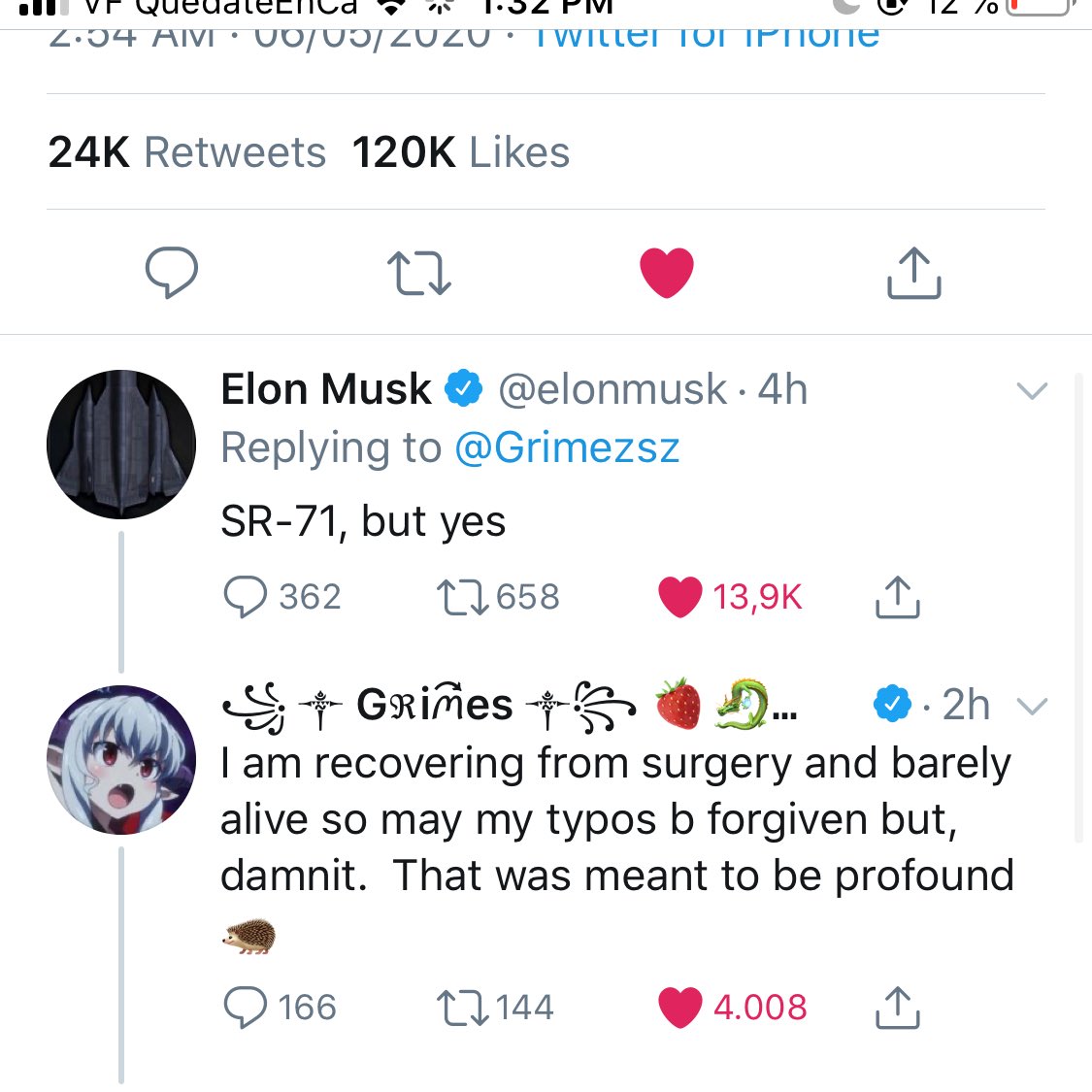 开 Future Zhongli Haver Never Deleting Twitter Grimes Just Explained To Us Why The Name Of Her Son Is X Ae A 12 And Elon Musk Replying Her With This I