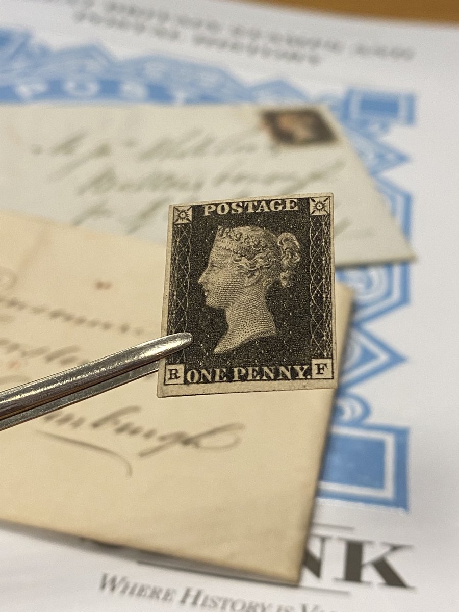 SpinkandSon's tweet photo. The queen #PennyBlack! #HappyBirthday

First issued 1 May 1840, but was not valid until 6 May. This historic stamp allowed people to send letters weighing up to half an ounce (14g) for the flat rate of one penny, regardless of the distance.

Lot 676 ⬇️
https://t.co/VBam1Z7pwz https://t.co/Fh3CwjzjoK